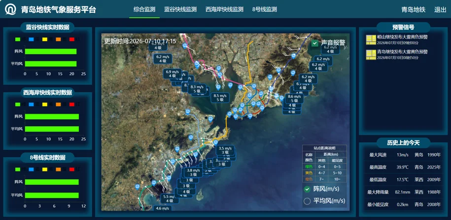 受台风“巴威”影响 青岛地铁或将调整运营计划